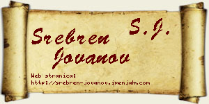 Srebren Jovanov vizit kartica